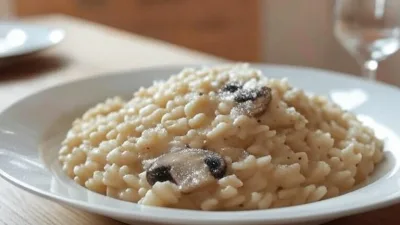 Risotto crémeux aux champignons