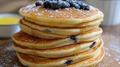 Pancakes Américains aux Myrtilles