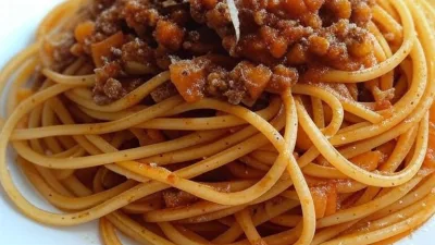 Receita autêntica de espaguete à bolonhesa