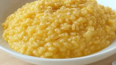 Receta auténtica de Risotto alla Milanese con azafrán