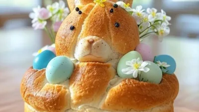 Receita Fácil de Pão de Coelhinho de Páscoa