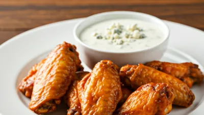 Recette d'ailes de poulet Buffalo maison avec sauce au fromage bleu