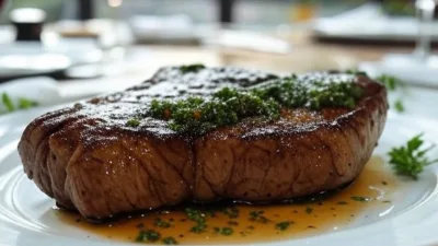 Juicy Grilled Steak with Chimichurri Sauce