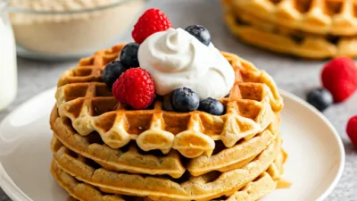 Délicieuse recette de gaufres céto à la farine d'amande