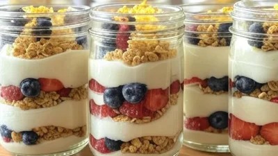 Recette de Parfait au Yaourt et Citron Faible en Calories