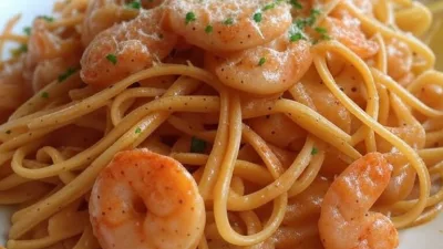 Kryddig Cajun Räkpasta med Krämig Sås