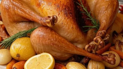 Perfekter Gebratener Truthahn für Thanksgiving