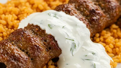 Turkish Lamb Kebabs with Tzatziki Sauce