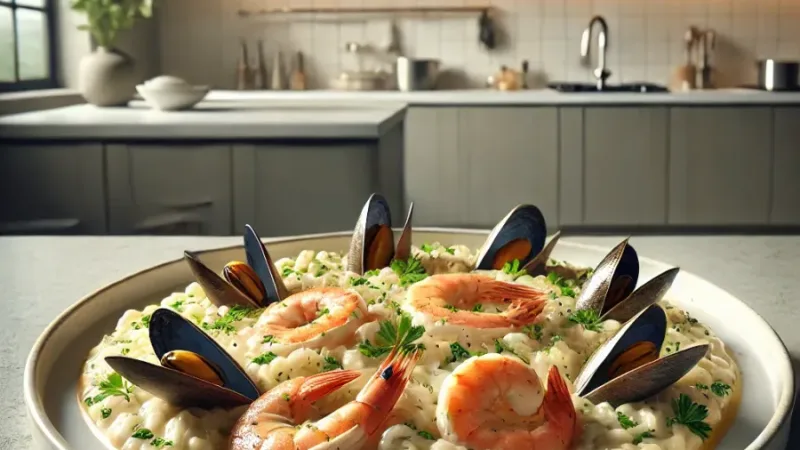 Risotto crémeux aux fruits de mer