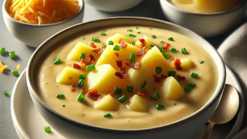Soupe de pommes de terre maison facile