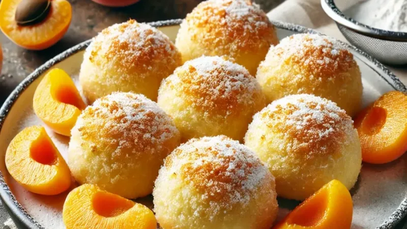 Bolinhos De Damasco De Massa De Batata