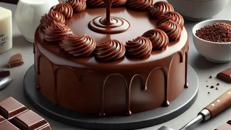 Cobertura para bolos com leite ou chocolate amargo