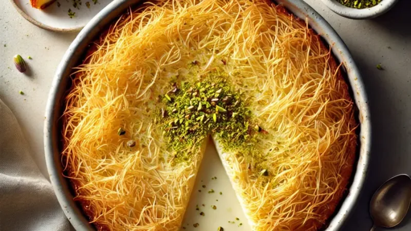 Traditioneller türkischer Kadayif-Nudelpudding