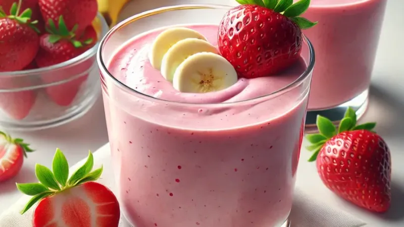 Recette de Smoothie Fraise Banane Facile