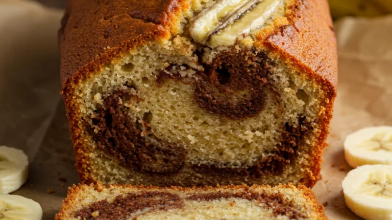 Délicieux gâteau à la banane avec Nutella – Une douceur irrésistible