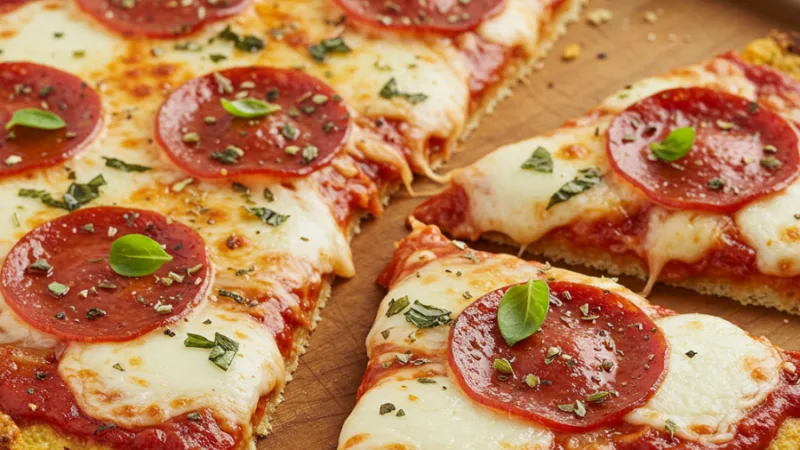 Delicious Keto Pizza with Cauliflower Crust