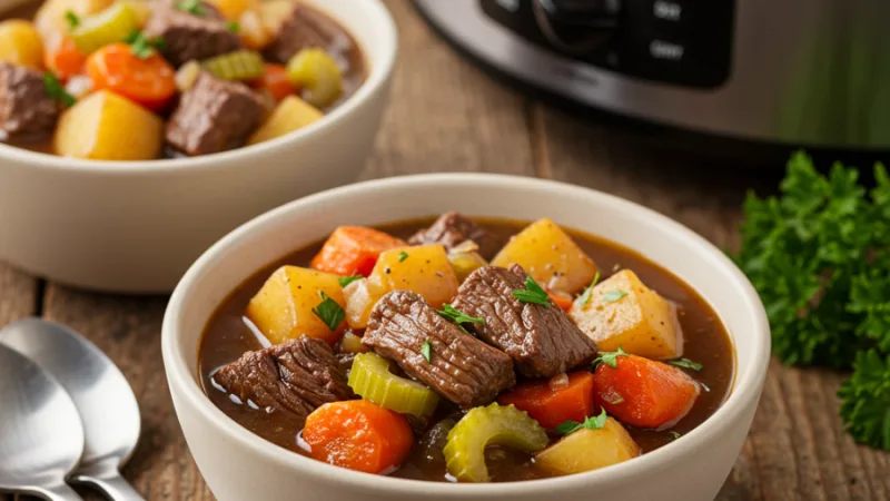 Délicieuse recette de ragoût de bœuf à la mijoteuse