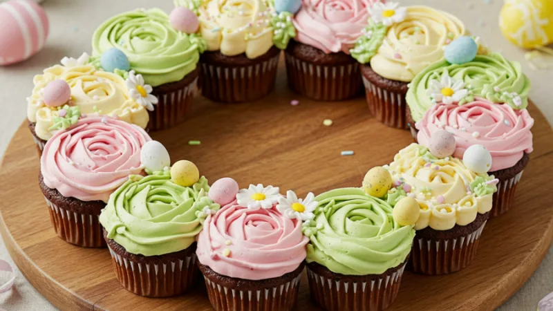 Easter Cupcake Wreath Recipe