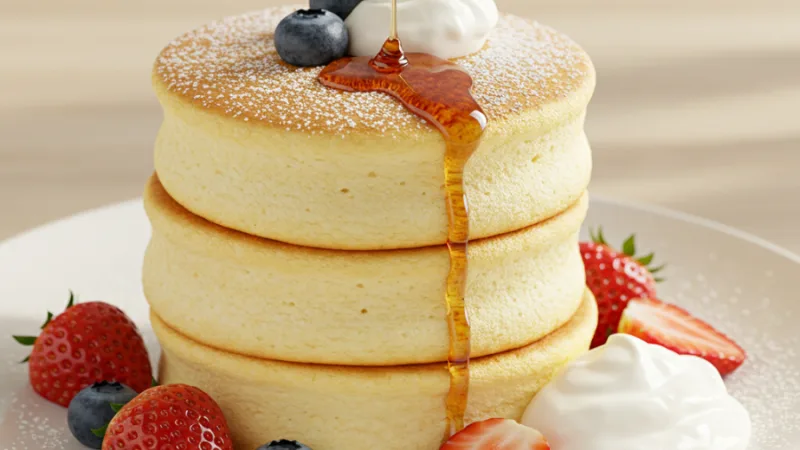 Luftiga Japanska Soufflé Pannkakor Recept
