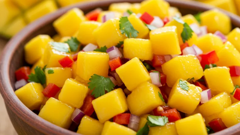 Fresh Mango Salsa for Tacos or Chips
