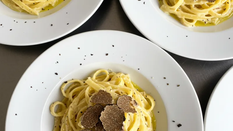 Receita de macarrão caseiro com trufas