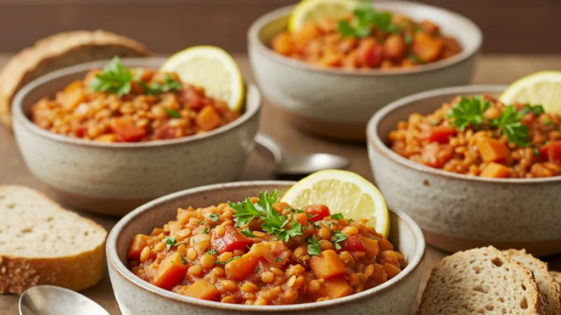 Schnelles Rezept für geräucherten roten Linseneintop