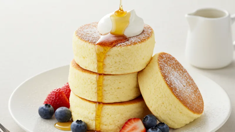 Homemade Japanese Souffle Pancakes