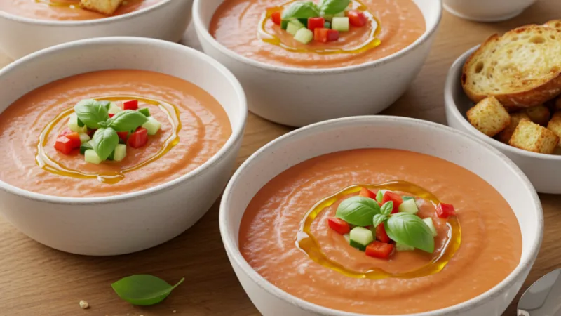 Traditionelles spanisches Gazpacho-Rezept