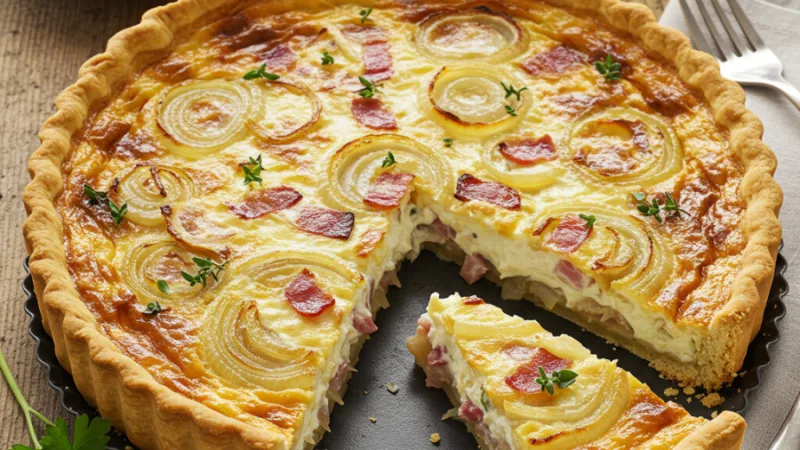 German Onion Pie Recipe (Zwiebelkuchen)
