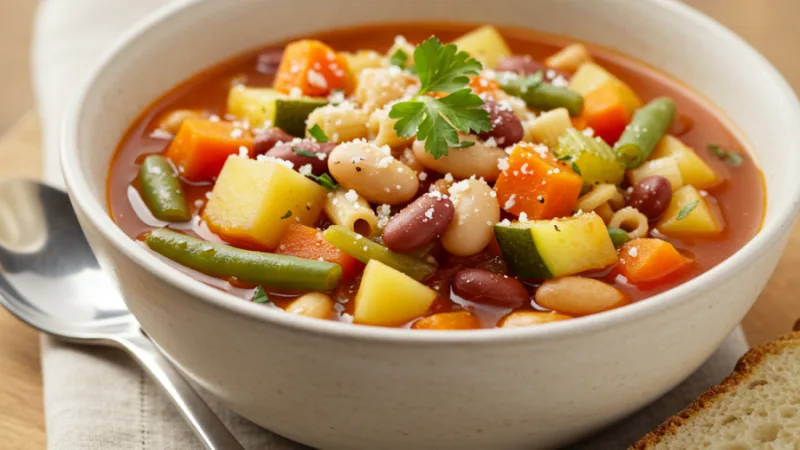 Recette de Soupe Minestrone Italienne Maison