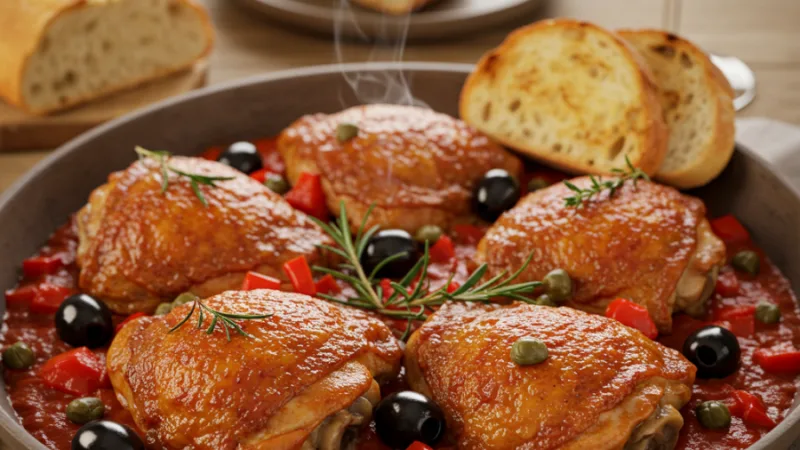Traditional Chicken Cacciatore