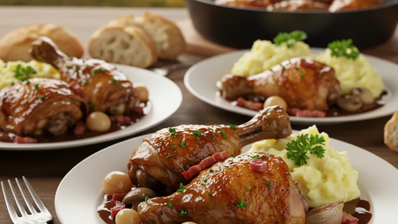 Traditional French Coq au Vin