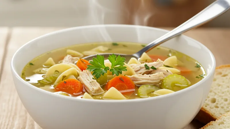 Meilleure recette de soupe au poulet avec nouilles