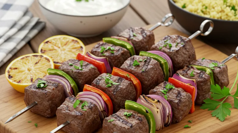 Brochettes de bœuf faciles au barbecue