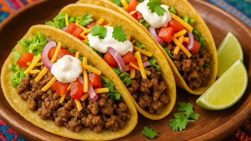 Schnelles Rezept für mexikanische Rindfleisch-Tacos