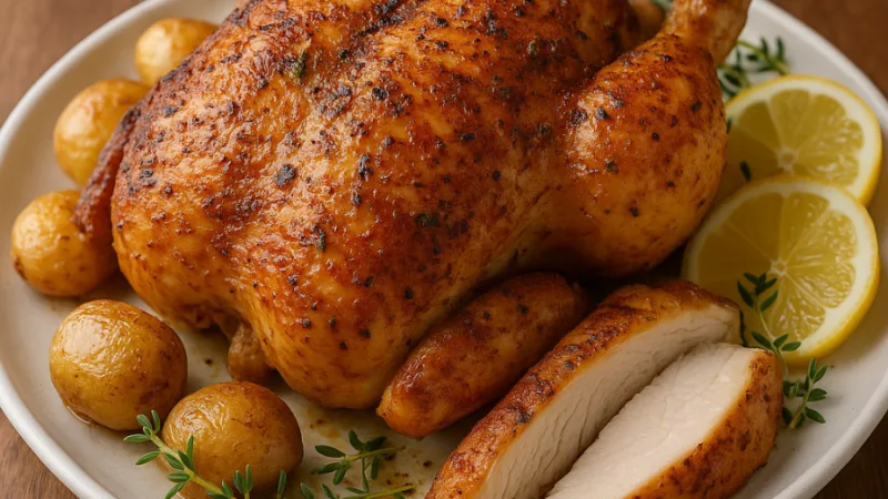 Hähnchenbraten aus der Heißluftfritteuse