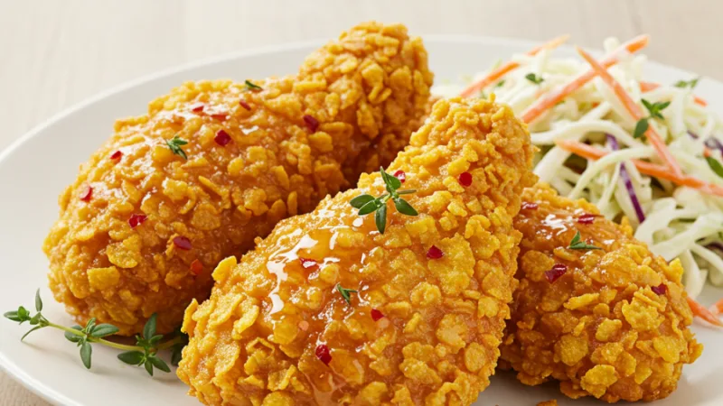 Knuspriges Ofen-Hähnchen mit scharfer Honigglasur