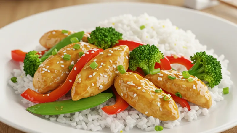 Sauté de poulet au miel et à l'ail rapide