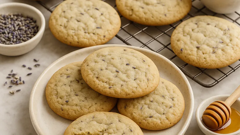 Biscuits au miel et à la lavande