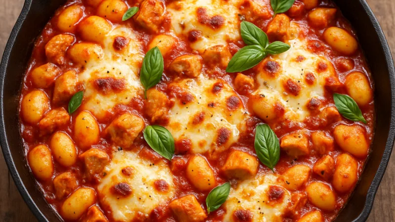Gnocchis au poulet façon parmesan à la poêle