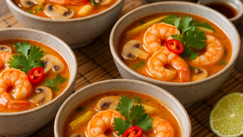 Soupe Tom Yum aux crevettes