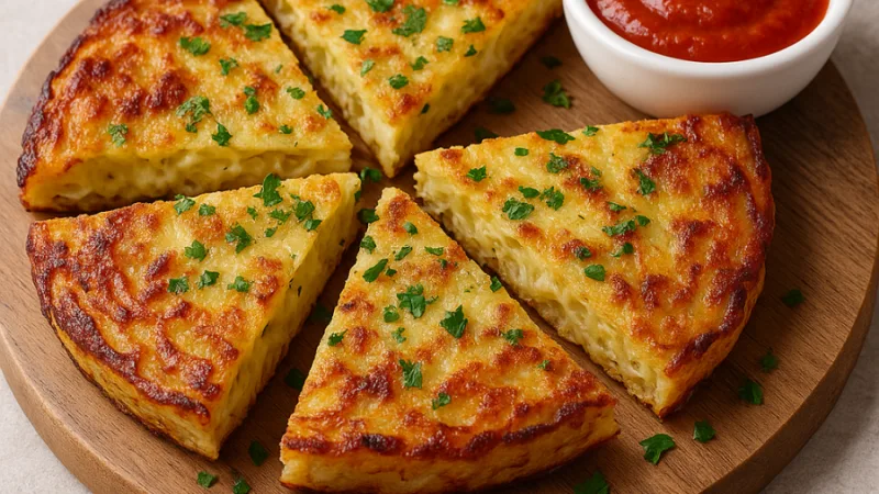 Galette croustillante de spaghettis
