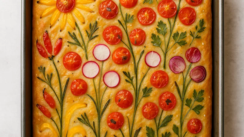 Decoratieve Focaccia Art