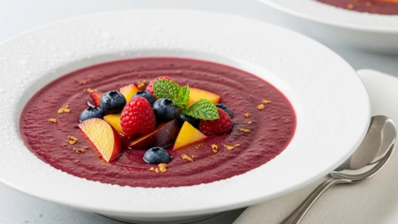 Kalte Fruchtsuppe aus Europa