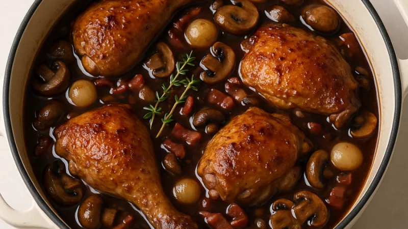 Recette Coq au Vin Traditionnel