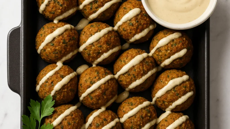 Falafel croustillant maison avec sauce tahini