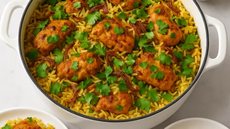 Biryani au Poulet Facile en Une Casserole