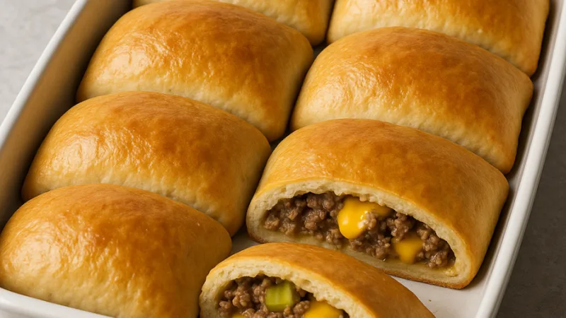 Protein cheeseburger hot pockets
