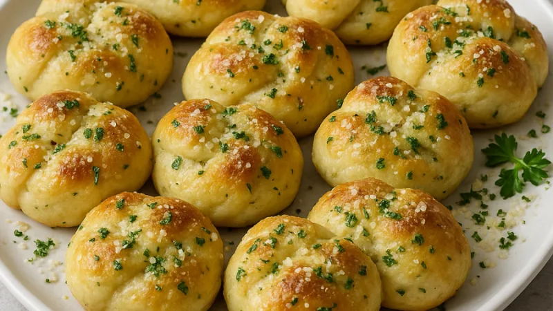 Zelfgemaakte Knoflookbroodjes met Parmezaan en Kruiden