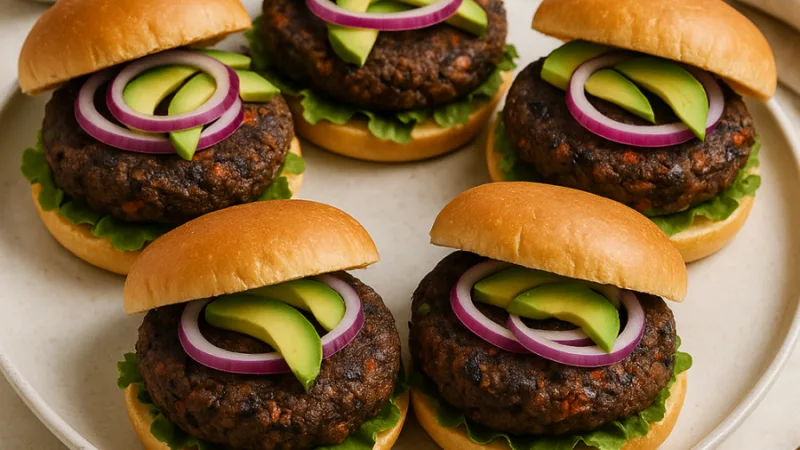 Geräucherte Black‑Bean-Burger